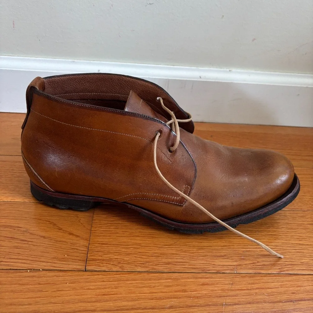 Timberland Boot‎ Company Chukka Lace-Up Brown Leather Men's Boots US 8M EUC